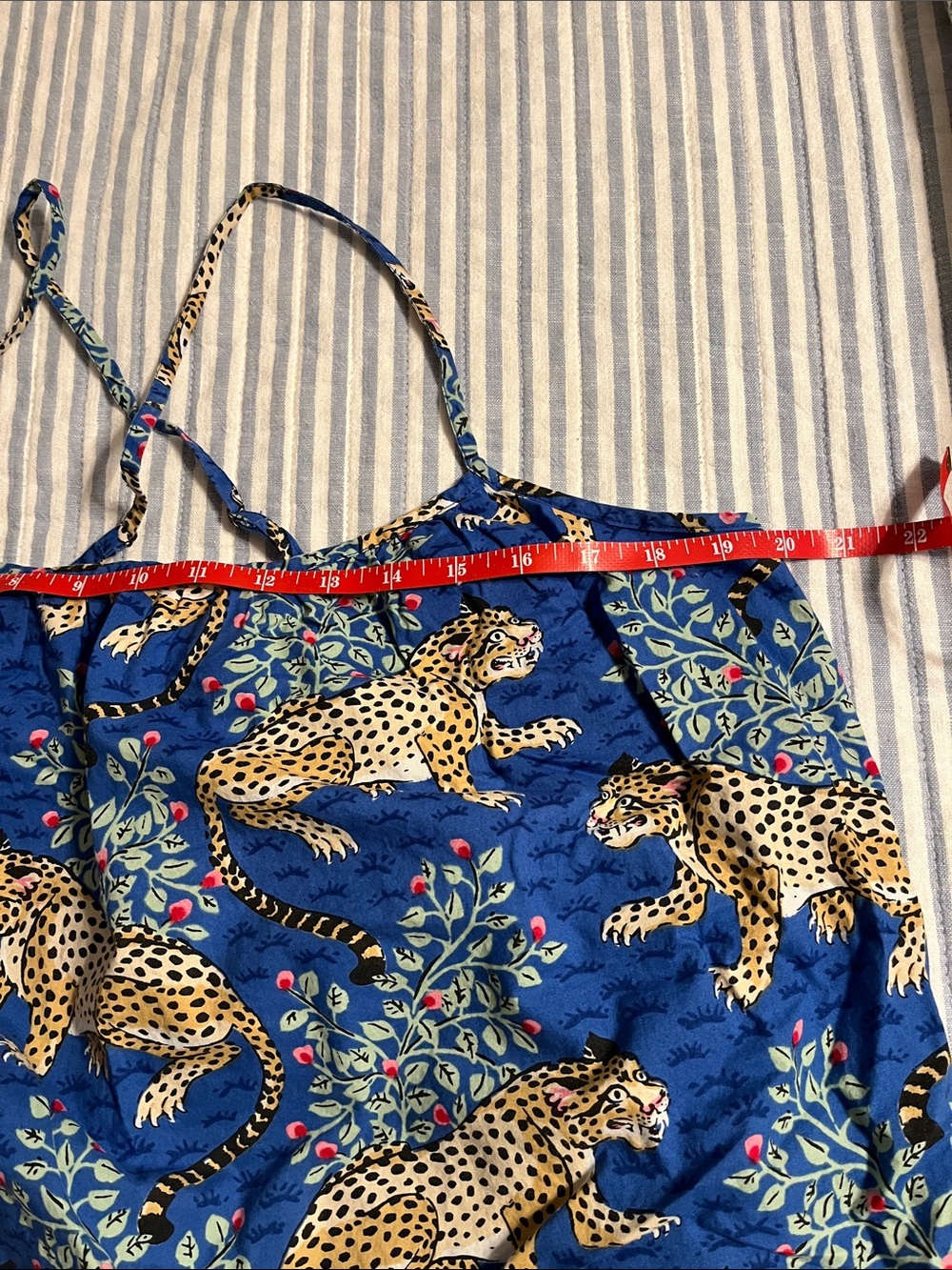 Printfresh Royal Blue Leopard & Floral Sleep Cami - Picture 5 of 9